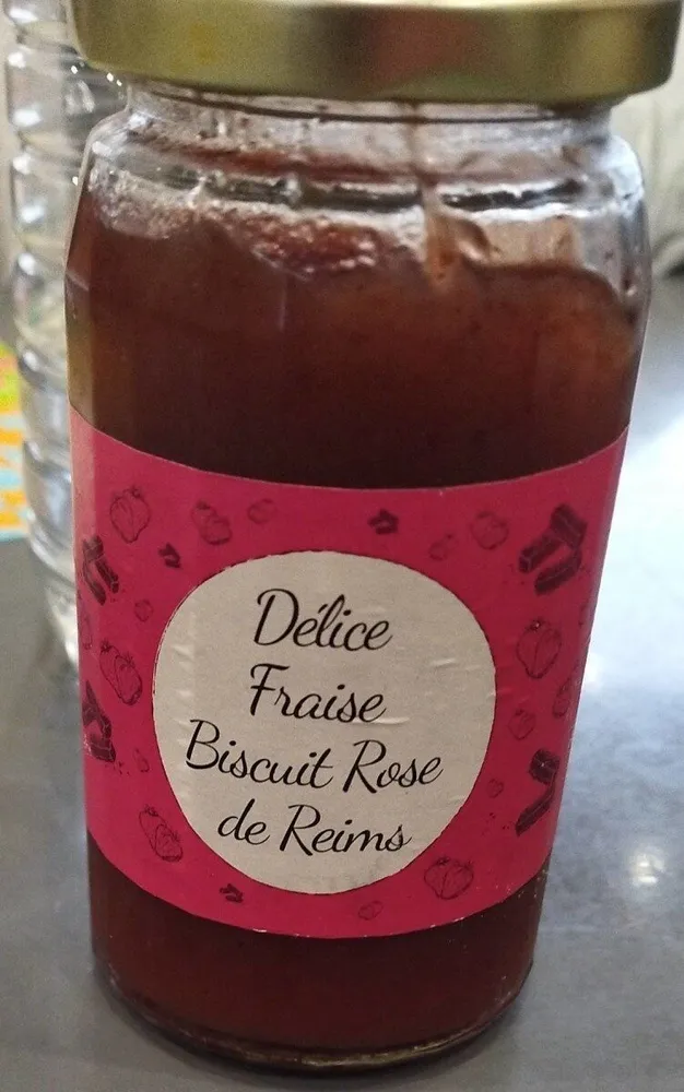 Délice  Fraise biscuit Rose de Reims