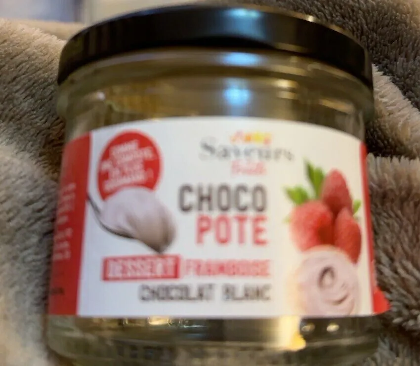 Compote framboise chocolat blanc