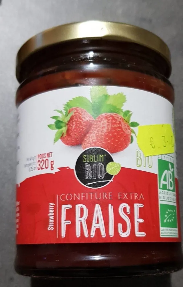 Confiture fraise extra bio