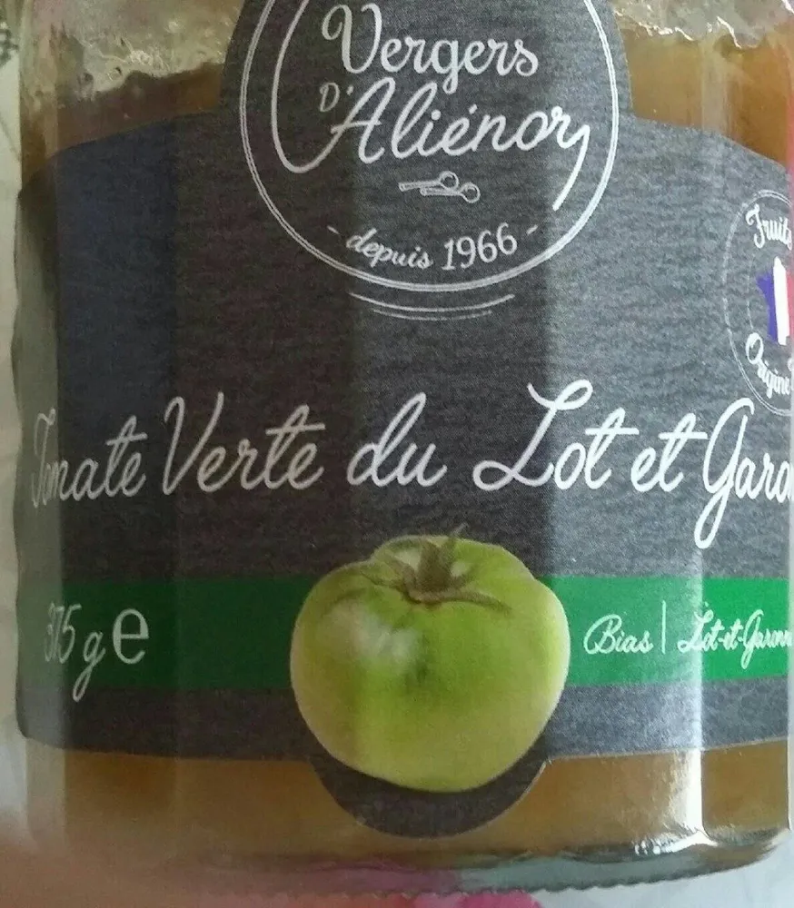 Confiture tomate verte