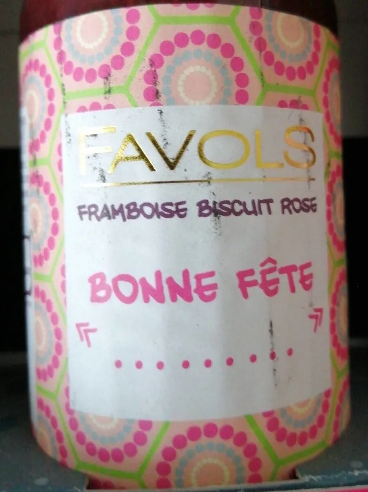 Confiture Framboise biscuit rose