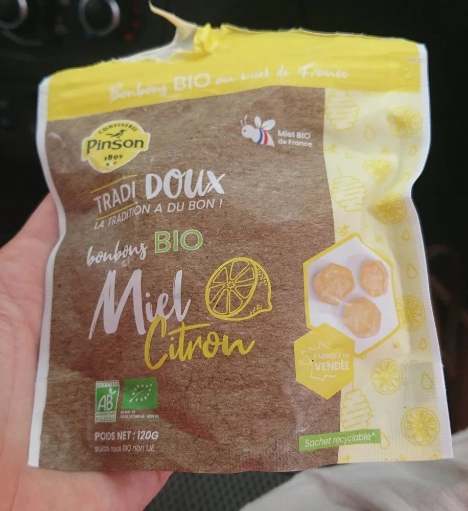 Bonbons bio miel citron