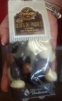 Oeufs de pâques 3 chocolats coeur croquant praliné
