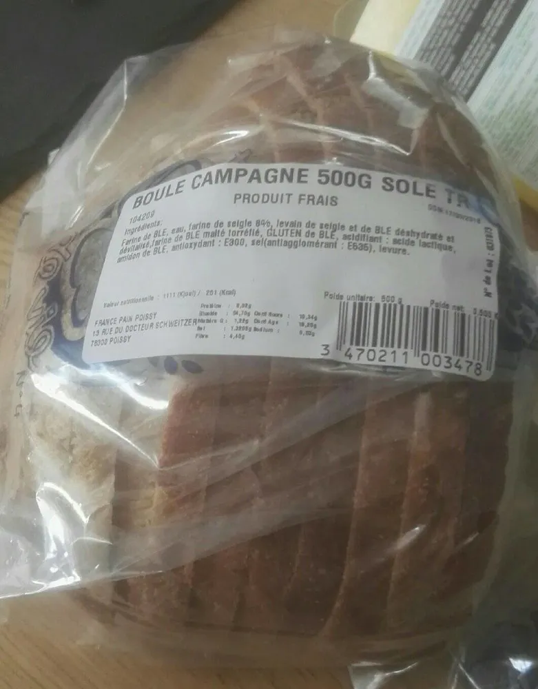 Boule Campagne 500g sole TR