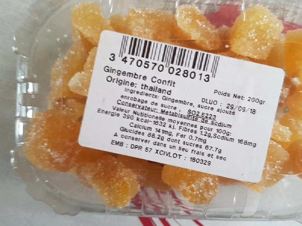 Gingembre confit