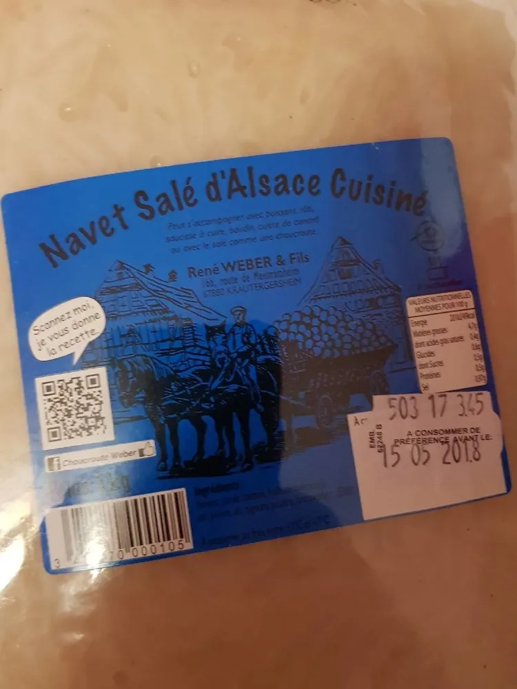 Navet salé d'Alsace cuisiné