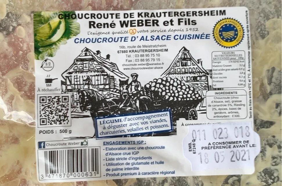 Choucroute d’Alsace cuisinée