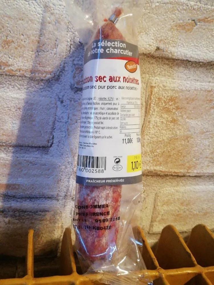 Saucisson sec au noix