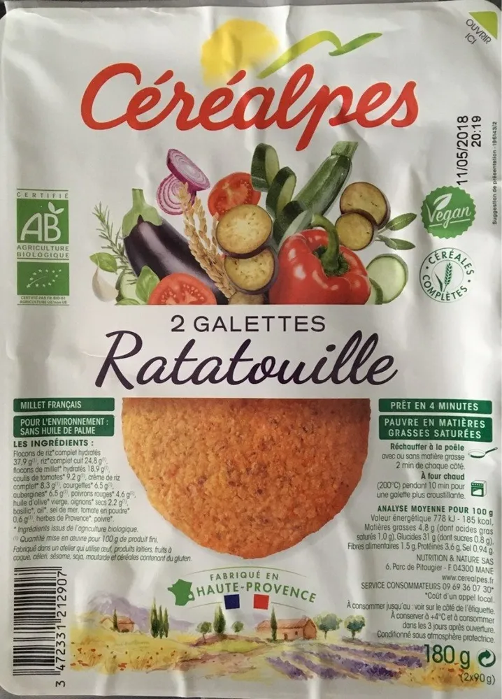 2 galettes Ratatouille