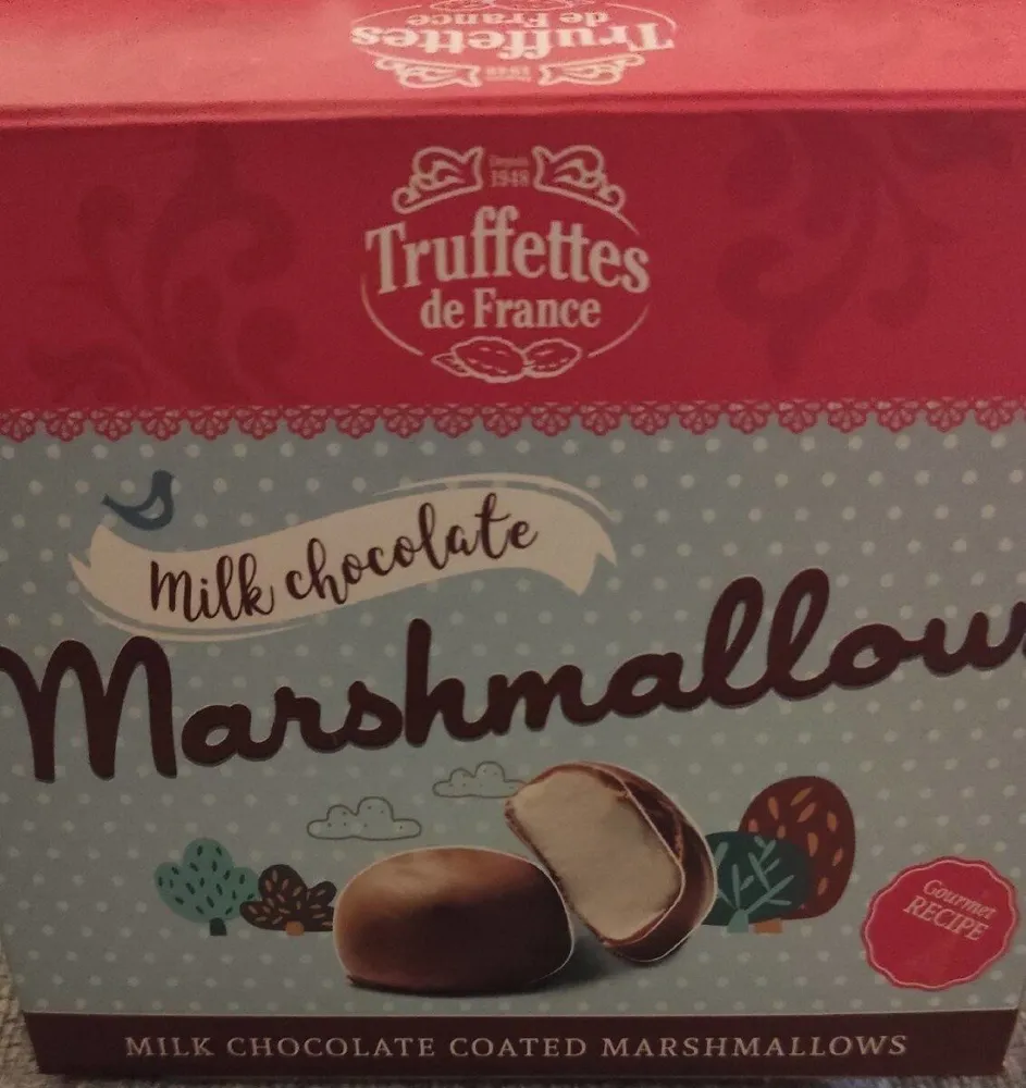 Milk chocolate coated marshmallows