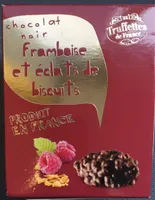 Chocolat noir, Framboise et éclats de biscuits