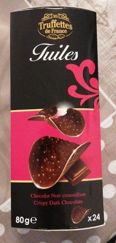 Tuiles chocolat noir croustillant
