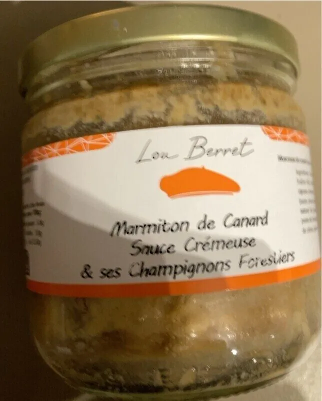 Marmiton de canard, sauce crémeuse et ses champignons forestiers