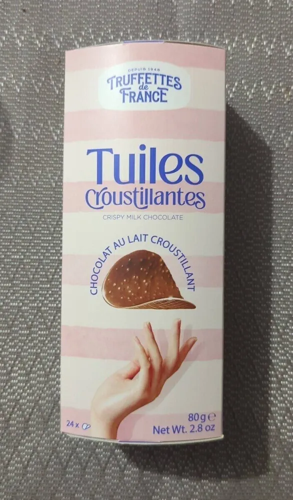 Tuiles chocolat au lait croustillant