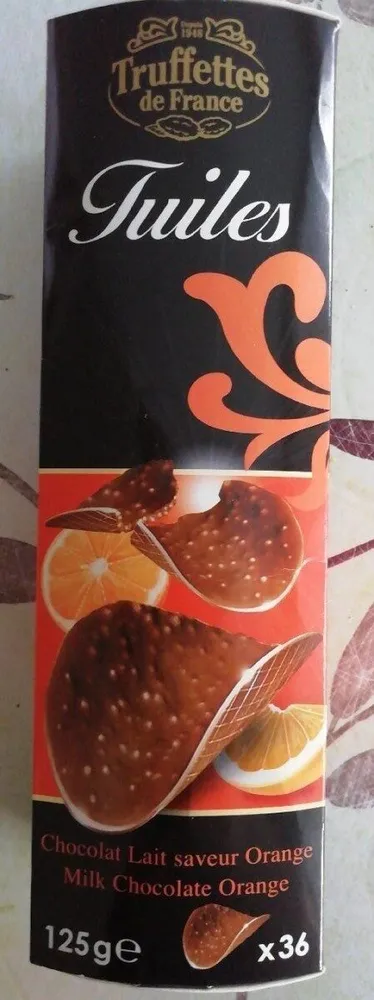 Chips chocolat lait saveur orange