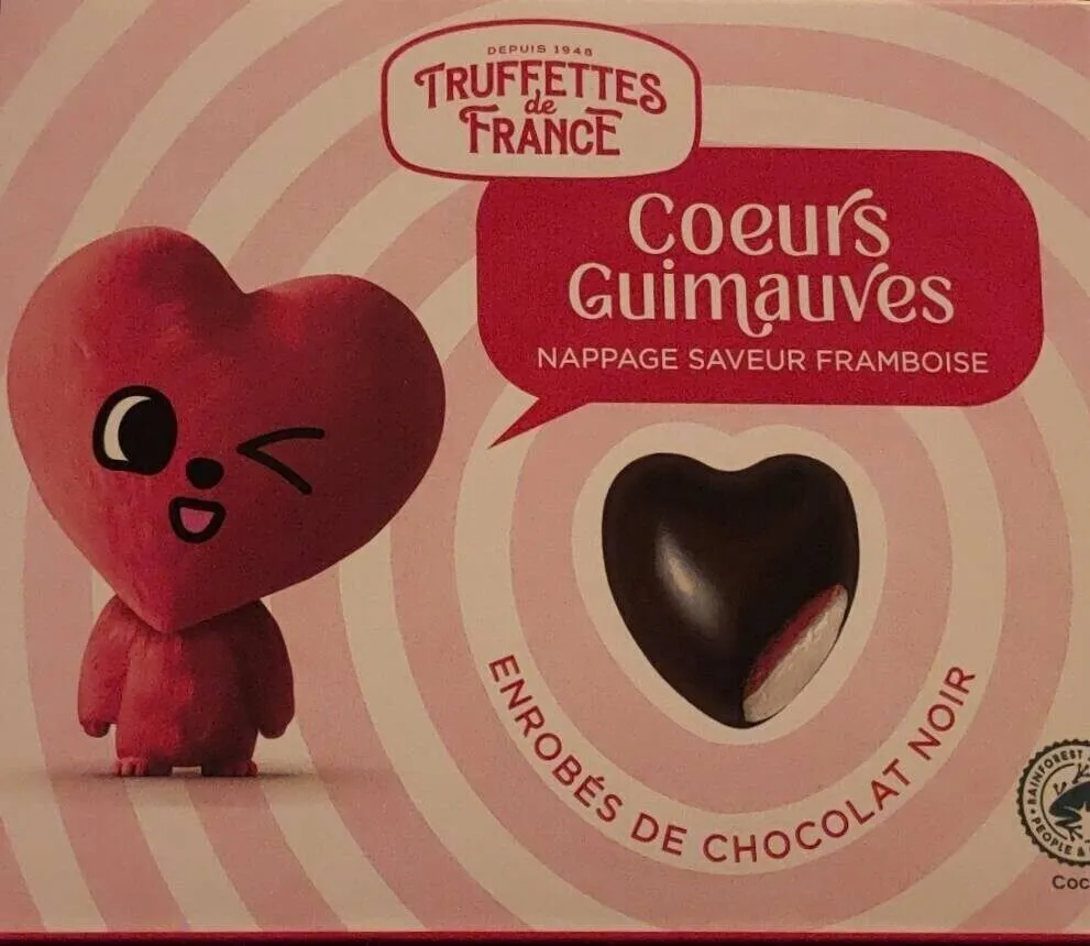 Coeurs guimauves nappage saveur framboise