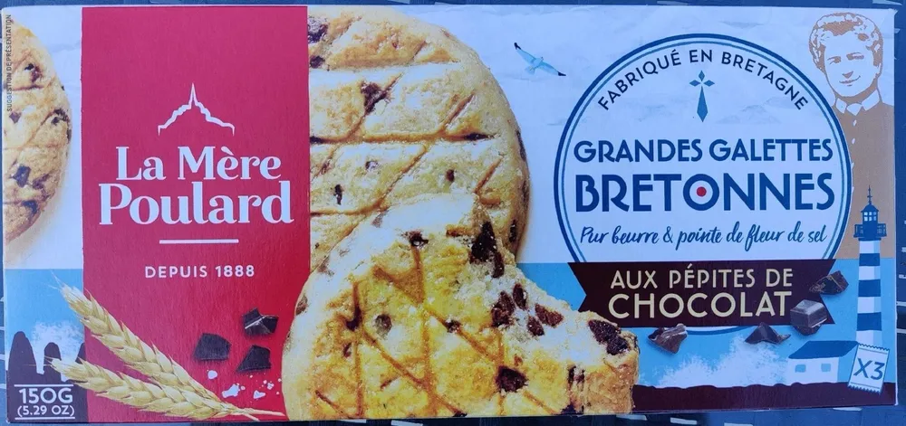 Grande Galettes Bretonnes aux pépites de chocolat
