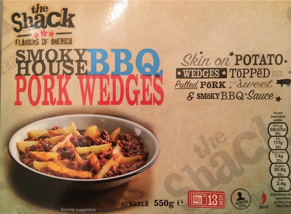 Smoky house BBQ pork wedges