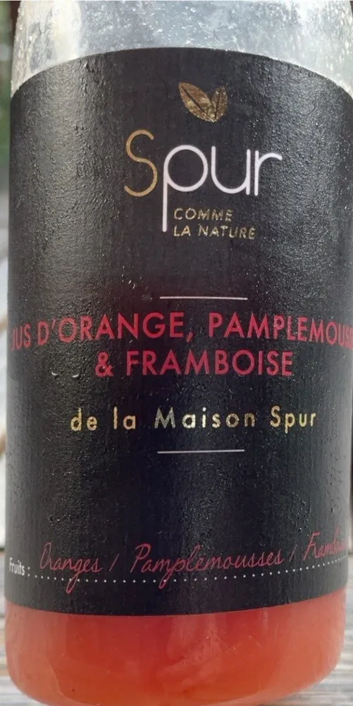 Jus d’orange, pamplemouse et framboise
