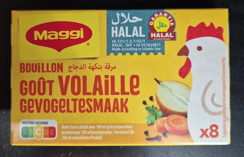 Cube de bouillon de volaille hallal
