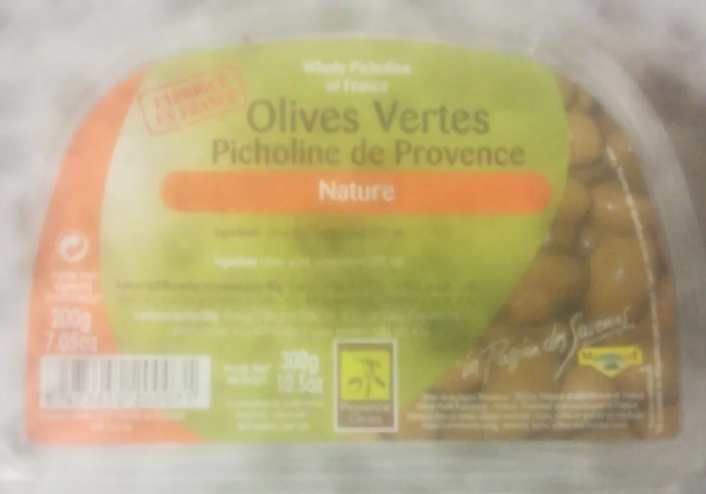 Olives vertes picholine de Provence