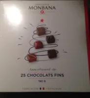 Assortiments 25 chocolats fin