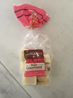 Palet gourmand chocolat blanc praliné coeur framboise
