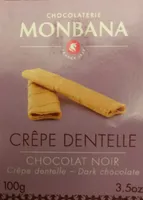 Chocolat noir crepe dentelle