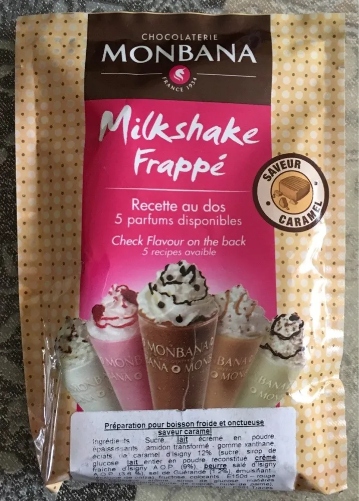 Milkshake frappé saveur caramel