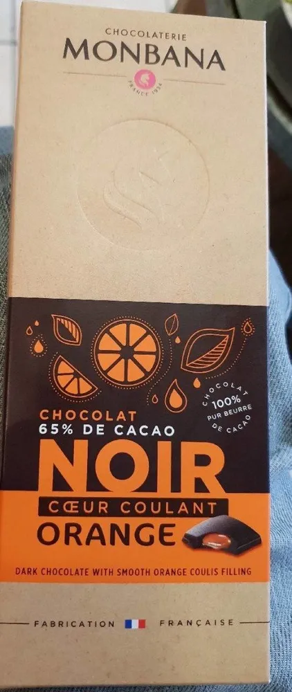 Chocolat noir coeur coulant orange