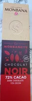 Monbanette chocolat noir 72%