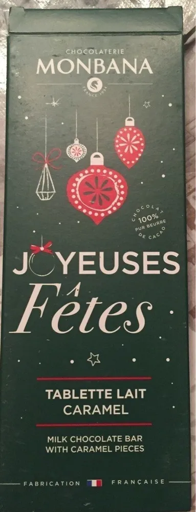 Chocolat monbana joyeuses fetes