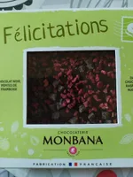 Tablette de chocolat noir aux framboises
