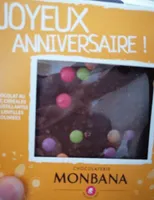 Chocolat joyeux anniversaire monbana
