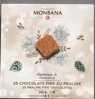 25 chocolats fins au praliné
