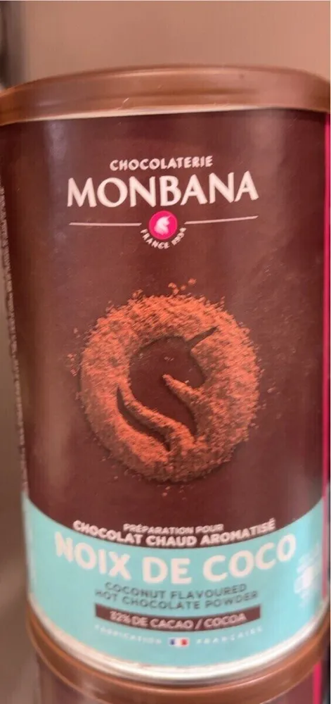 Chocolat en poudre aromatisé à la  noix de coco