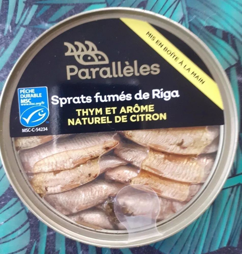Sprats fumés de Riga Thym et arôme de citron