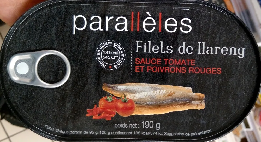 Filets de Hareng sauce tomate et poivrons rouges
