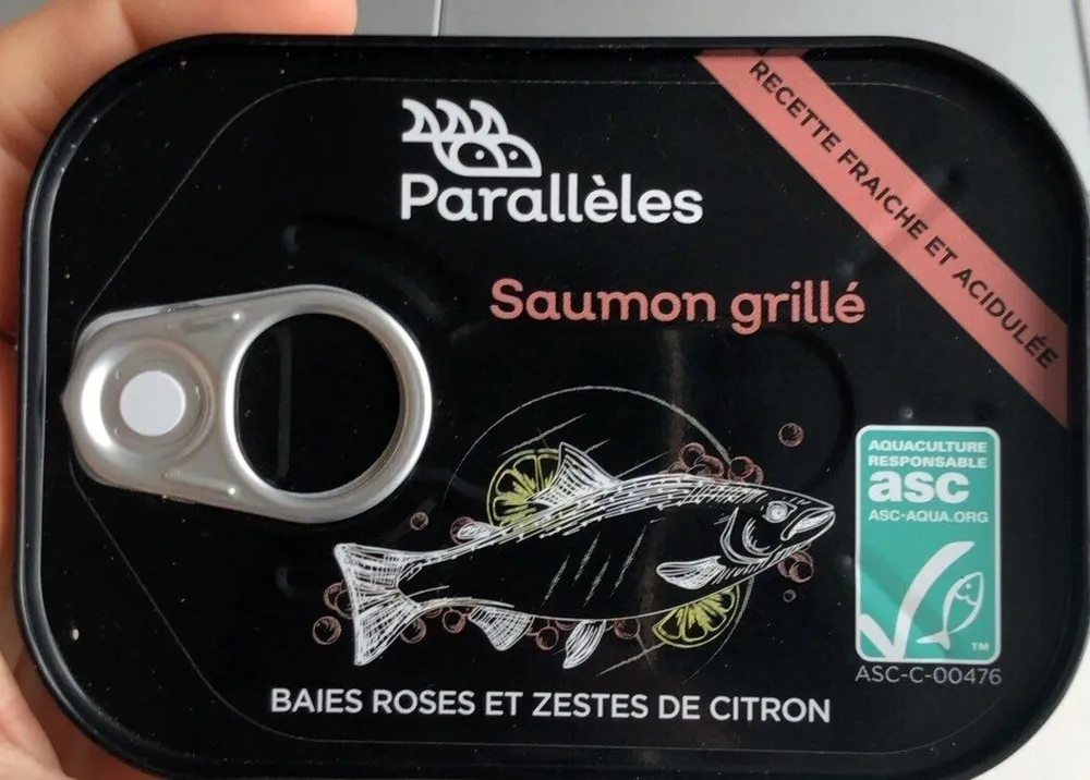 Saumon grillé - baies roses et zestes de citron