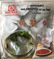 Croissants aux crevettes et au porcs surgeles