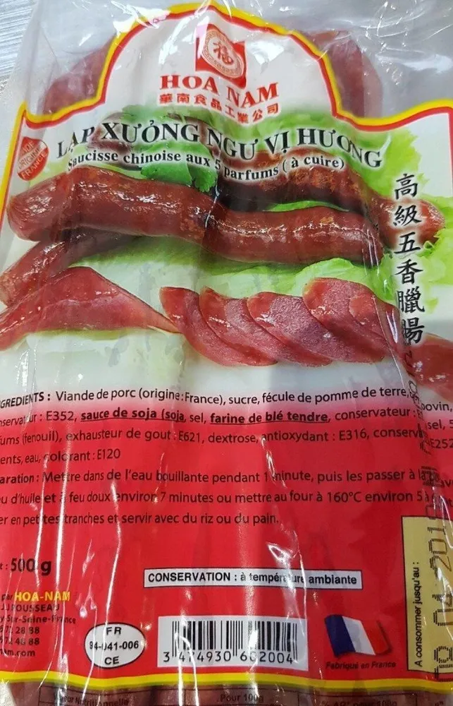 Saucisse chinoise aux 5 parfums