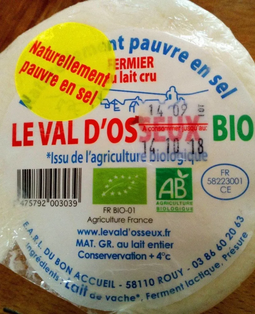 Fromage frais lait cru