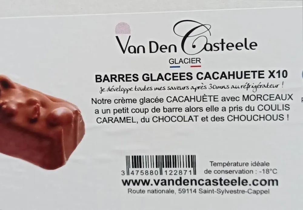 Barres glacées cacahuète