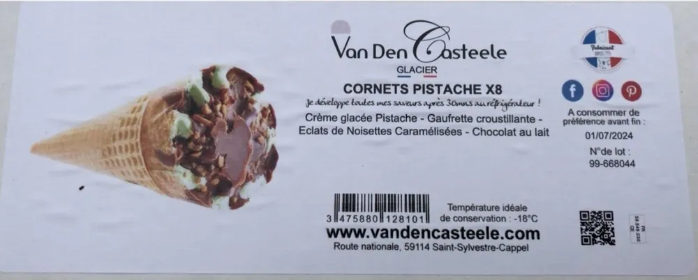 Cornet pistache