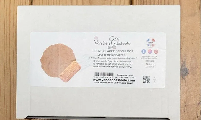 Creme glacee speculoos avec morceaux
