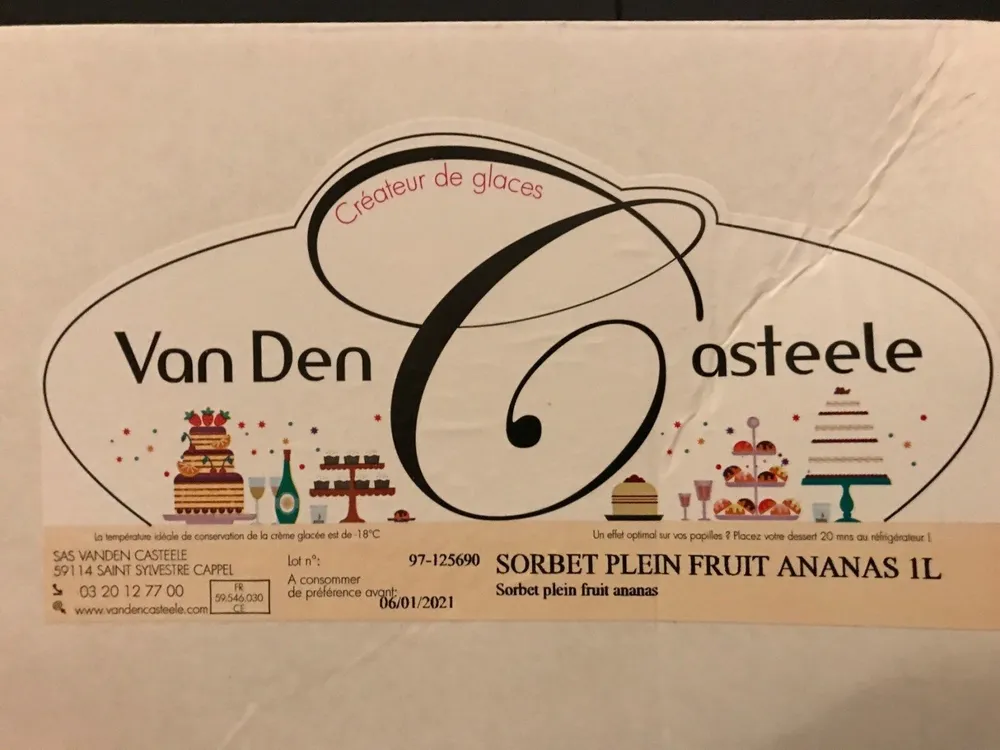 Sorbet ananas Plein fruit