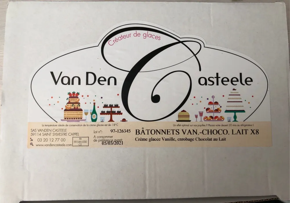 Bâtonnets vannile-chocolat au lait