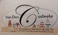 Bâtonnets chocolat blanc