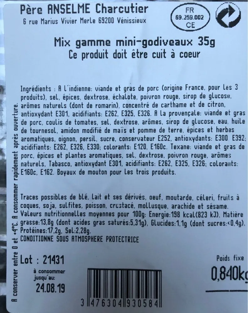 Mix gamme godivaux