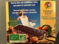 Barres Bio aux Noisettes, Miel, Spiruline et Chocolat Noir